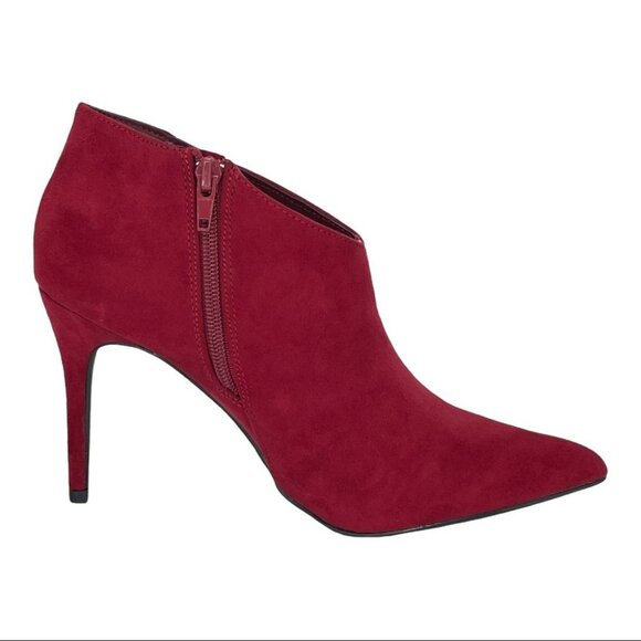 Journee Collection Demmi Red Microfiber Heeled Womens Shooties Size 9M - Picture 3 of 12